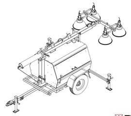 Terex 6K Generator Light Tower, Week Rental, Includes Delivery & Pickup