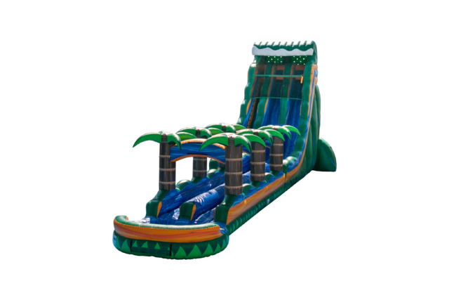 27'  Dual Tropical Emerald Water Slide with Slip n Slide