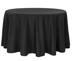 Floor Length Round Tablecloth-Black
