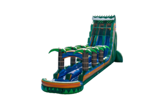 27'  Dual Tropical Emerald Water Slide with Slip n Slide