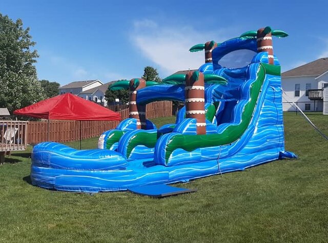 Blue Hurricane 18ft Waterslide