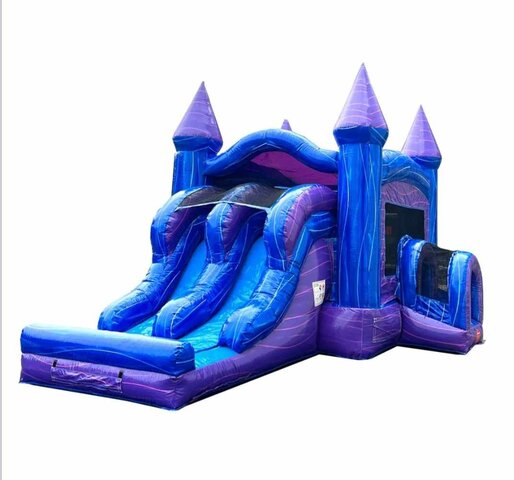 Kids Double Slide Marble Purple Combo