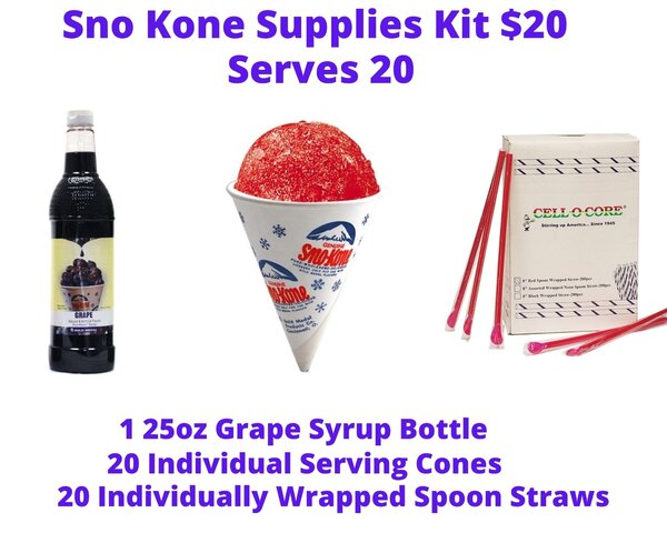 Grape Sno Kone Supplies Package