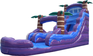 18ft Purple Hurricane Waterslide