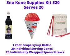 Grape Sno Kone Supplies Package