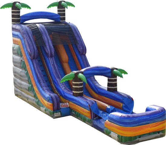 22' TROPICAL MOUNTAIN SURGE DRY SLIDE