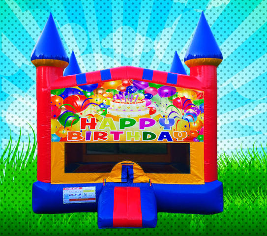 HAPPY BIRTHDAY Primary Colors Bounce House 