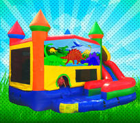 DRY DINOSAURS Primary Colors Combo Bounce House 