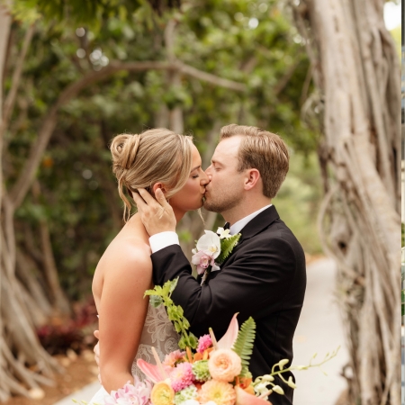 Jennifer and Chris Colorful Garden Celebration at Marie Selby Botanical Gardens Stella Rose Events