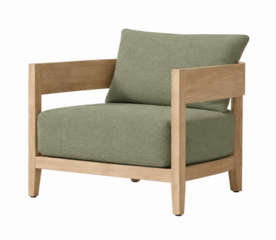 Chair - Hunter - Ash Wood Legs - Green Fabric