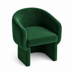 Club Chair - Chloe - Velvet Legs - Emerald Velvet