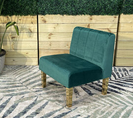 Side Chair - Rose - Gold Legs - Emerald Velvet