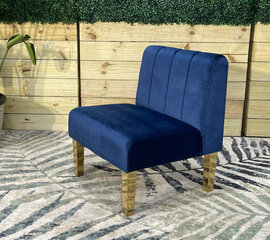 Side Chair - Rose - Gold Legs - Sapphire Velvet
