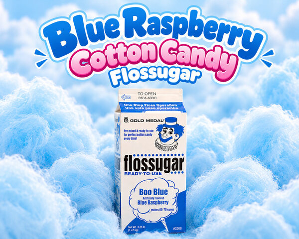 Blue Raspberry Cotton Candy Flossugar