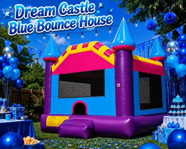 Dream Castle Blue Bounce House