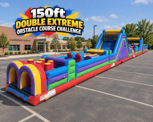 150ft Double Extreme Obstacle Course Challenge