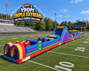 190ft Triple Extreme Obstacle Course Challenge