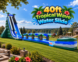 40ft Tropical Wave Water Slide