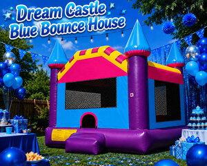 Dream Castle Blue Bounce House