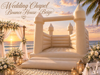 Wedding Chapel Bounce House - Beige
