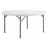 Banquet Dinner Round Tables - White Seats 8-10