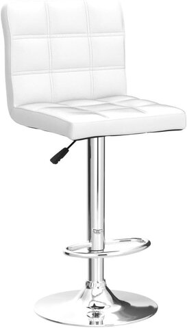 Leather Bar Stools - White