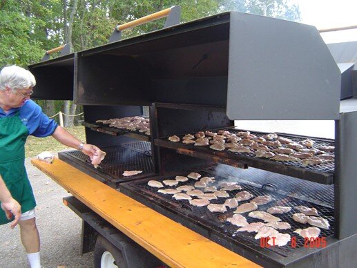 12' Charcoal Grill w/ 4 Cooking Stations