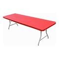 Disposable 8' Table Cover Red