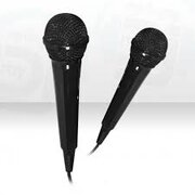 (2) Wired microphones w/detachable cable 