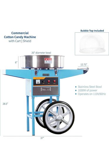 Blue Cotton Candy Machine