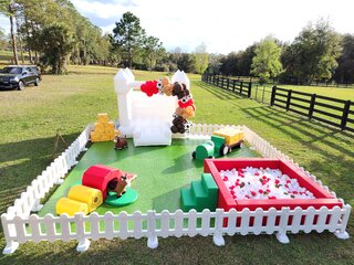 Barnyard Bash Luxe and Snowflake Castle