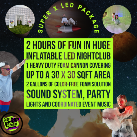 Super X LED Package (Foam Inside White Inflatable Tent)