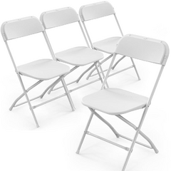 White Plastic Folding Chair