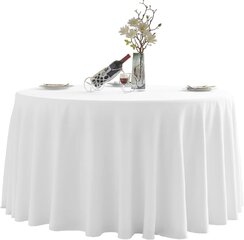 120" Round Table Linen (White)