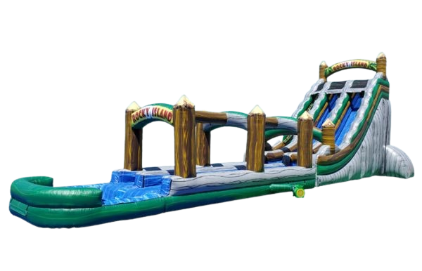 22ft Dual Lane Rocky Island Mega Slide