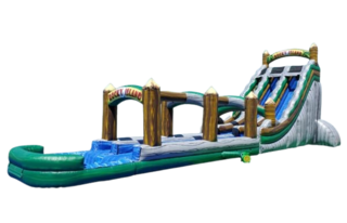 22ft Dual Lane Rocky Island Mega Slide