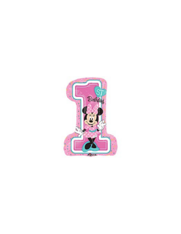 Minnie Mouse 1st Birthday Foil Balloon