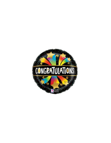 Congratulations Bursting Star Foil Ballon
