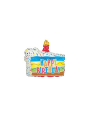 Happy Birthday Cake Slice Foil Balloon