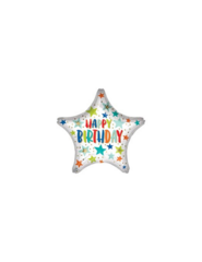 Happy Birthday Star Foil Balloon