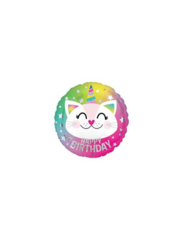 Happy Birthday Caticorn Foil Balloon