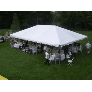 20 x 30 Frame Tent Package (Black Chairs)