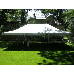 20 x 30 Pole Tent Package (White Padded Chairs)