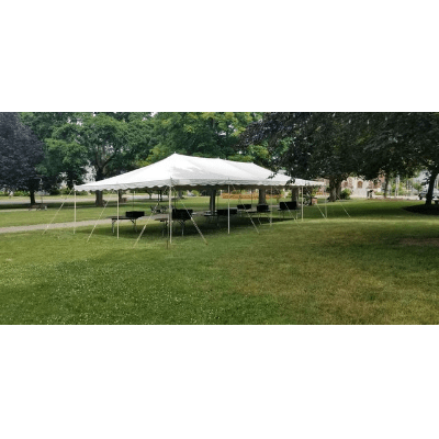 20 x 40 Pole Tent Package (Black Chairs)