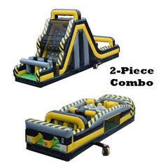 Obstacle Course, 70' Venom (2pc) w/ Rockwall and Slide