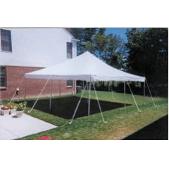 16 x 16 Pole Tent Package (White Padded Chairs)