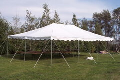 20 x 30 Pole Tent Package (48 White Padded Chairs)