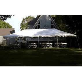 20 x 40 Pole Tent Package (White Padded Chairs)