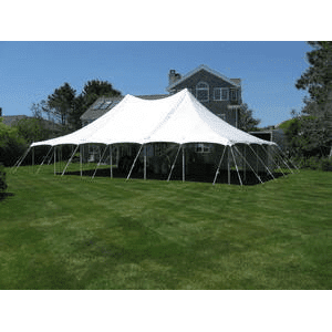 30 x 45 Pole Tent Package (100 White Chairs)