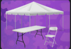 Tent, Table, Chairs, & Part Equipment 